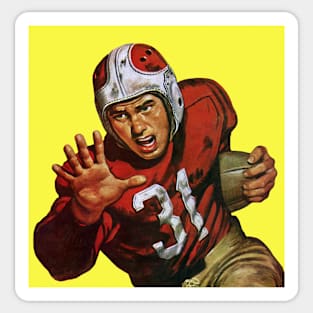 Vintage Sports Football Player Running Back No. 31 Sticker